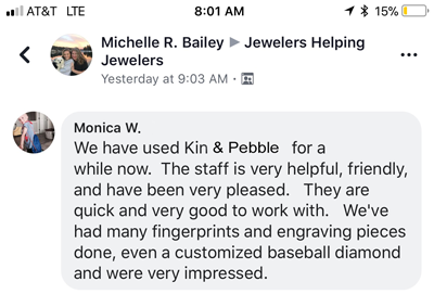 Kin & Pebble customer review Kin & Pebble customer review
